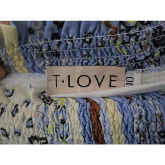 ITALIAN T-LOVE GIRL SZ 10 BEAUTIFUL PRINT BOHEMIAN UNEVEN HANDKERCHIEF HEM SKIRT - Picture 4 of 8